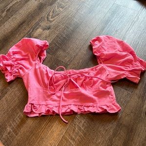 Pink crop top